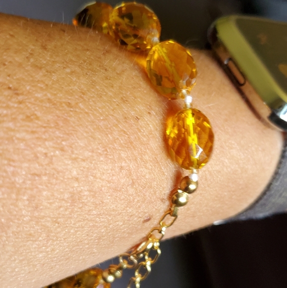 NIB Citrine Necklace, Bracelet & Earring Set - Picture 11 of 13